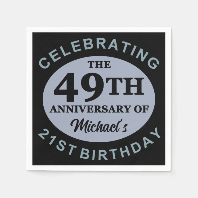 Servilleta De Papel Humor de cumpleaños 70 del personalizado (Anverso)