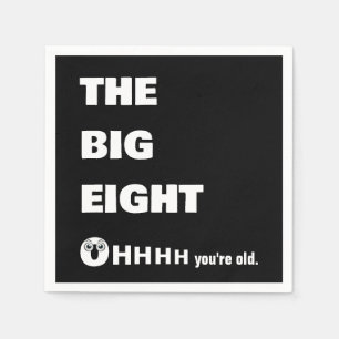 Servilleta De Papel Humor de envejecimiento por cumpleaños 80