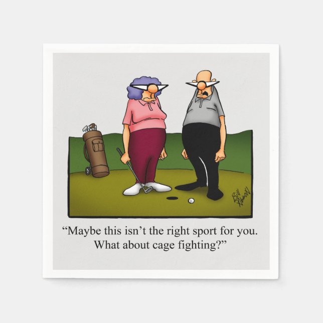 Servilleta De Papel Humor de golf Cocktail Fiesta Napkins (Anverso)