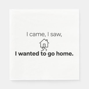 Servilleta De Papel Humor de Introvertido Llegué Vi Quería Irme a Casa
