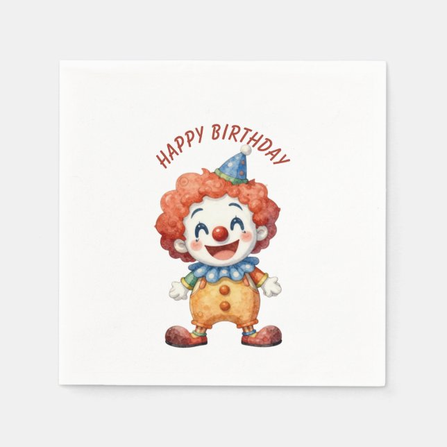 Servilleta De Papel Humor de payaso de circo (Anverso)