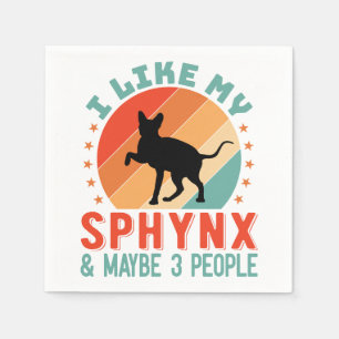 Servilleta De Papel Humor de propietario de gato sin pelo canadiense