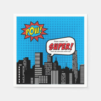 Servilleta De Papel Humor de superhéroe Cocktail Napkin