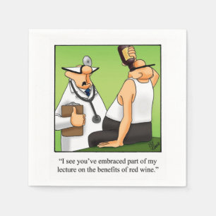 Servilleta De Papel Humor de vino divertidísimo Cocktail Napkins