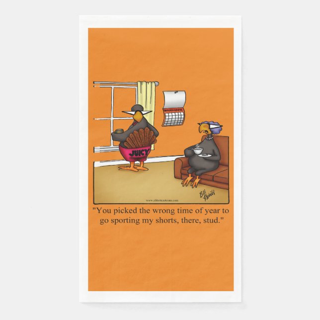 Servilleta De Papel Humor divertido de acción de gracias Toallas para  (Anverso)
