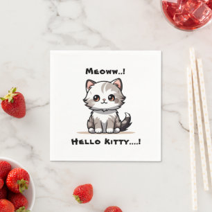 Servilleta De Papel Humor divertido de catas de gato lindo