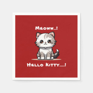 Servilleta De Papel Humor divertido de catas de gato lindo