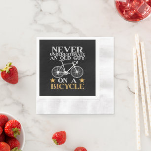 Servilleta De Papel Humor Divertido de Ciclista en Bicicleta
