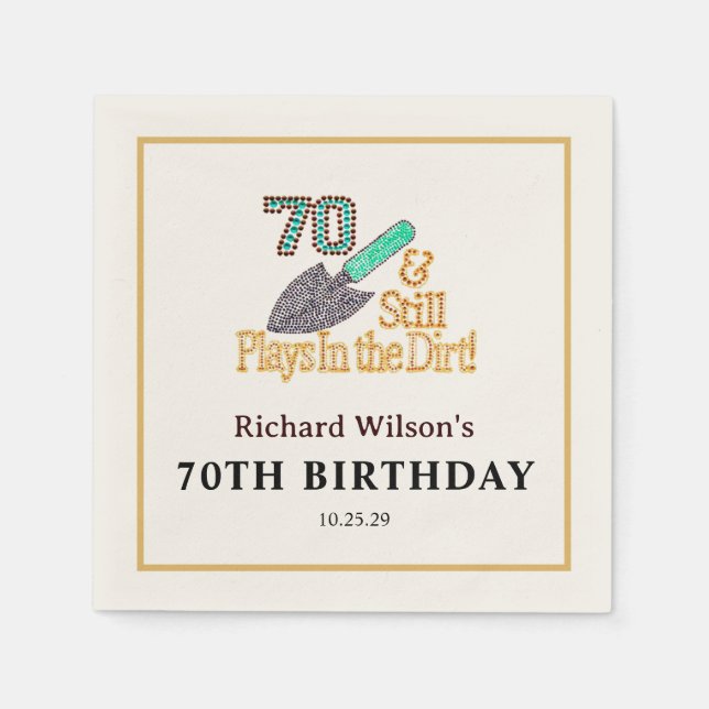 Servilleta De Papel Humor divertido Gardening regalo de fiesta de cump (Anverso)