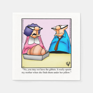 Servilleta De Papel Humor gracioso de Acción de Gracias Cocktail Napki