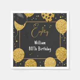 Servilleta De Papel Humor retro adulto Moda feliz cumpleaños 80