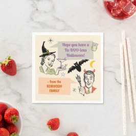 Servilleta De Papel Humor retro de la fiesta de Halloween Faboolous pe