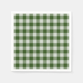 Servilleta De Papel Hunter Green Gingham Plaid Paper Napkin