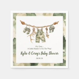 Servilleta De Papel Hunting Clothesline Camo Boy Baby Shower