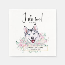 Servilleta De Papel Husky Dog Boda Cocktail Napkins
