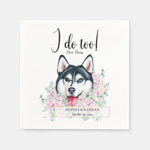 Servilleta De Papel Husky Dog Boda Cocktail Napkins