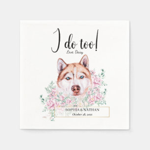 Servilleta De Papel Husky Dog Boda Cocktail Napkins