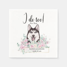 Servilleta De Papel Husky Dog Boda Cocktail Napkins