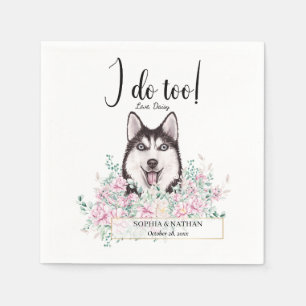 Servilleta De Papel Husky Dog Boda Cocktail Napkins