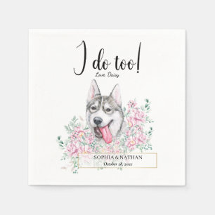 Servilleta De Papel Husky Dog Boda Cocktail Napkins