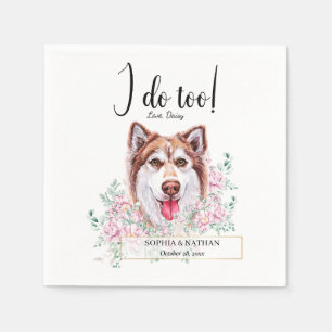 Servilleta De Papel Husky Dog Boda Cocktail Napkins