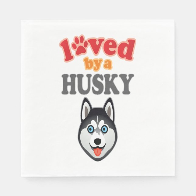 Servilleta De Papel Husky Dog Lover (Anverso)