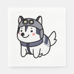 Servilleta De Papel Husky Pilot Dog Lover Malamute