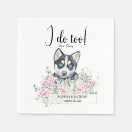 Servilleta De Papel Husky Puppy Dog Boda Cocktail Napkins