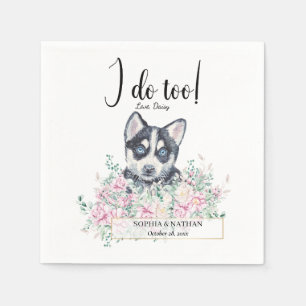 Servilleta De Papel Husky Puppy Dog Boda Cocktail Napkins