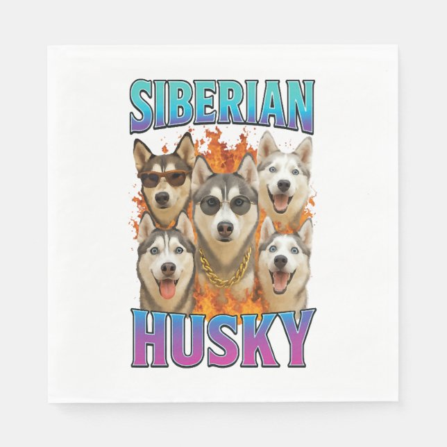Servilleta De Papel Husky Siberian (Anverso)
