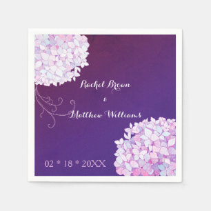 Servilleta De Papel Hydrangea Blooms Plum Boda