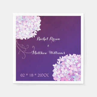 Servilleta De Papel Hydrangea Blooms Plum Boda