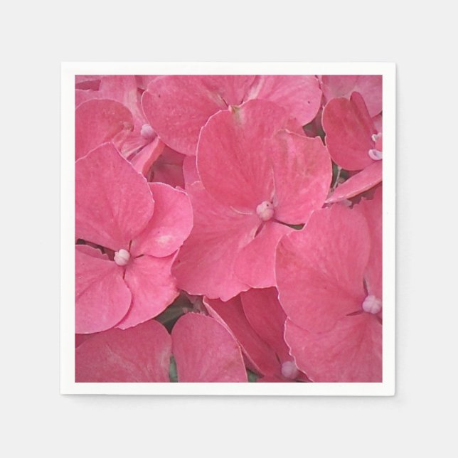 Servilleta De Papel Hydrangea Blossoms Napkin (Anverso)