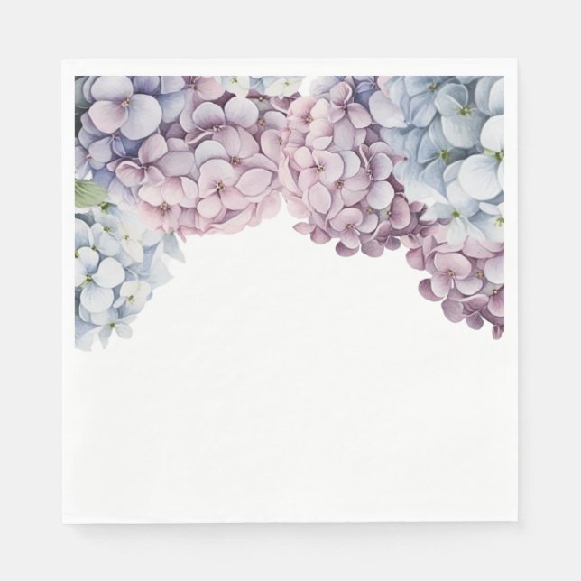 Servilleta De Papel Hydrangea Bridal Shower Napkin (Anverso)