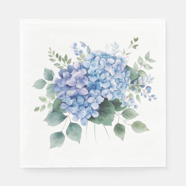 Servilleta De Papel Hydrangea Floral (Anverso)