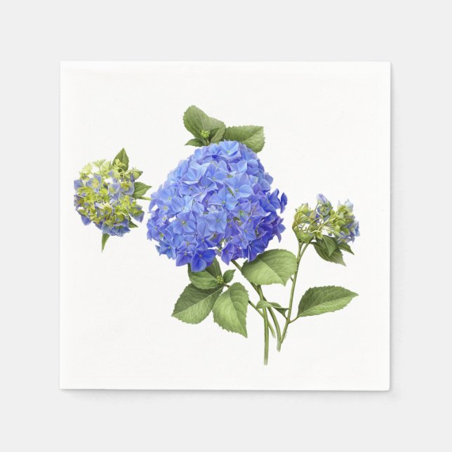 Servilleta De Papel Hydrangeas Blue (Anverso)