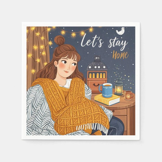 Servilleta De Papel Hygge Cosy Candlelight Night Celebration (Anverso)