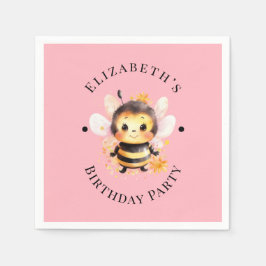 Servilleta De Papel I Bee-Two Chica Birthday Party
