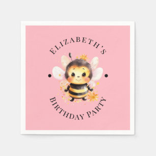 Servilleta De Papel I Bee-Two Chica Birthday Party