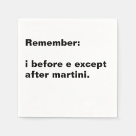 Servilleta De Papel i Before e Spelling Rule Cocktail