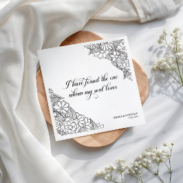 Servilleta De Papel I Have Found theBlack and White Floral 