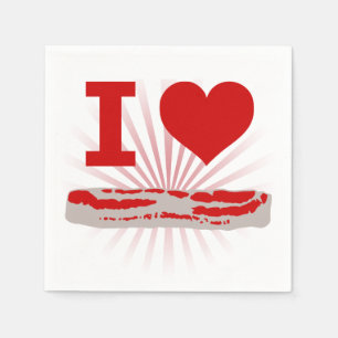 Servilleta De Papel I Heart Bacon
