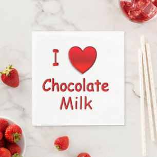 Servilleta De Papel I Heart Chocolate Leche