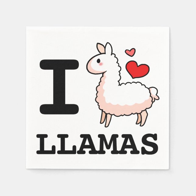 Servilleta De Papel I Llama Llamas (Anverso)