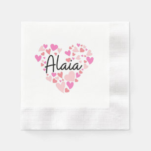Servilleta De Papel I love Alaia - hearts for Alaia
