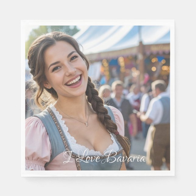 SERVILLETA DE PAPEL I LOVE BAVARIA (Anverso)