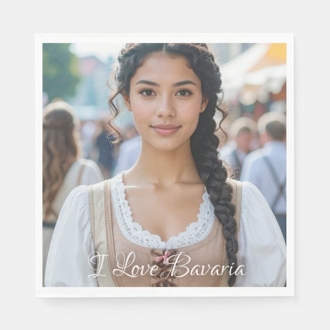 SERVILLETA DE PAPEL I LOVE BAVARIA (Anverso)