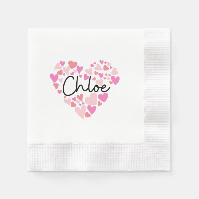 Servilleta De Papel I love Chloe (Anverso)