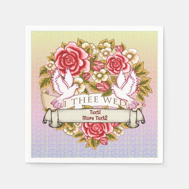 Servilleta De Papel I Thed Boda (Anverso)