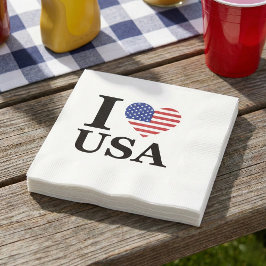 SERVILLETA DE PAPEL "I ❤️ USA"